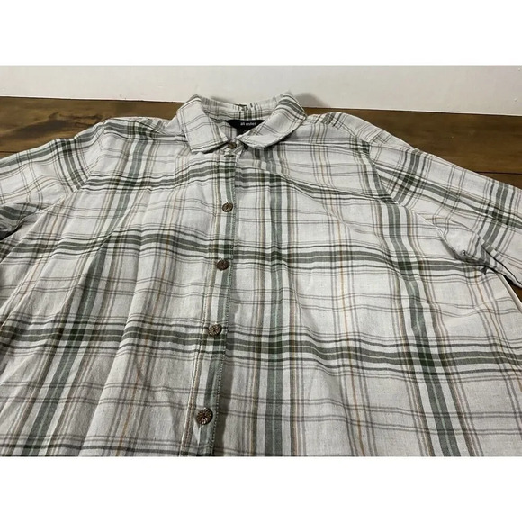 Ali Miles XL Tunic Top Flannel Gray Embroidered Back - Picture 5 of 11